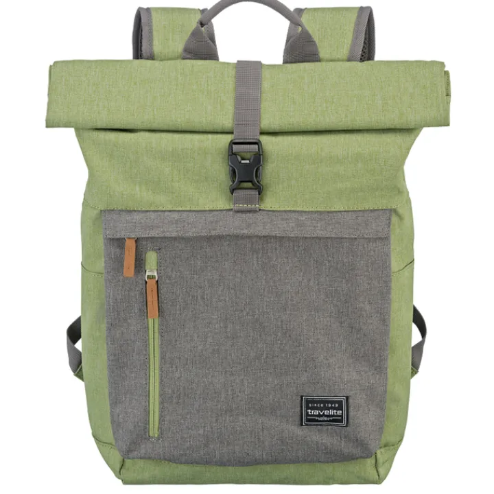 Daypack|15.6 Inch Laptoptassen>Travelite Basics Rollup Backpack green/grey