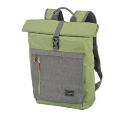 Daypack|15.6 Inch Laptoptassen>Travelite Basics Rollup Backpack green/grey
