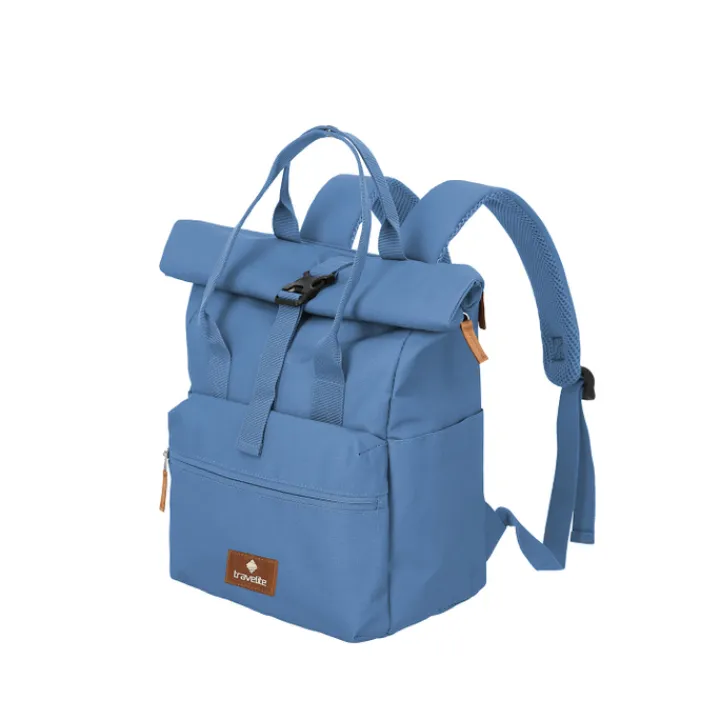 Kleine Rugzakken|Heren Rugzakken>Travelite Basics Short Handle Rollup denim