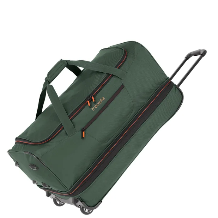 Grote Reistassen|Heren Reistassen>Travelite Basics Wheeled Duffle 70 Expandable dark green