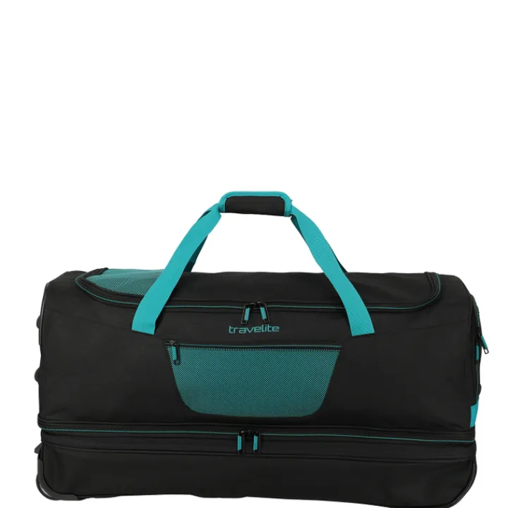 Grote Reistassen|Heren Reistassen>Travelite Basics Wheeled Duffle 70cm Expandable black/petrol