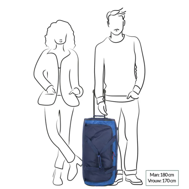 Grote Reistassen|Heren Reistassen>Travelite Basics Wheeled Duffle Active navy