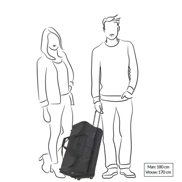 Heren Reistassen|Dames Reistassen>Travelite Basics Wheeled Duffle 55 Expandable marine