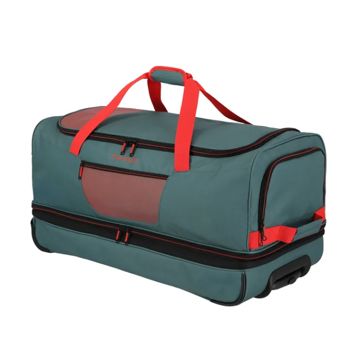 Grote Reistassen|Heren Reistassen>Travelite Basics Wheeled Duffle 70cm Expandable green/orange