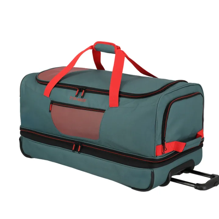 Grote Reistassen|Heren Reistassen>Travelite Basics Wheeled Duffle 70cm Expandable green/orange