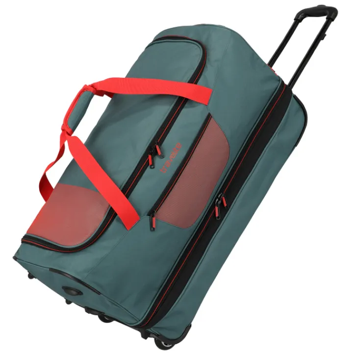 Grote Reistassen|Heren Reistassen>Travelite Basics Wheeled Duffle 70cm Expandable green/orange