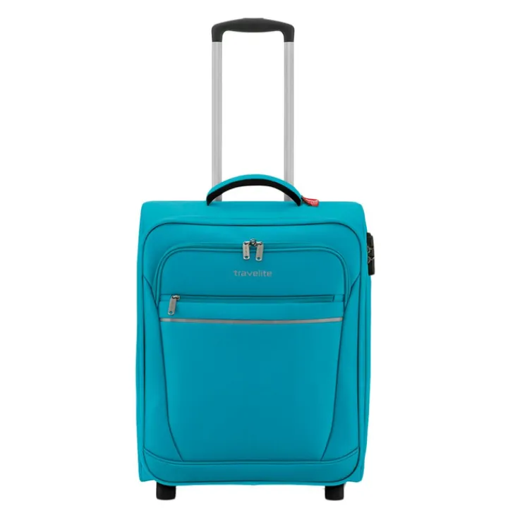 Handbagage Trolleys|Reistrolleys>Travelite Cabin 2 Wiel Boardtrolley turquoise