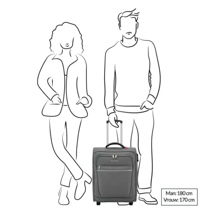 Handbagage Trolleys|Reistrolleys>Travelite Cabin 2 Wiel Boardtrolley turquoise