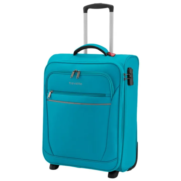 Handbagage Trolleys|Reistrolleys>Travelite Cabin 2 Wiel Boardtrolley turquoise