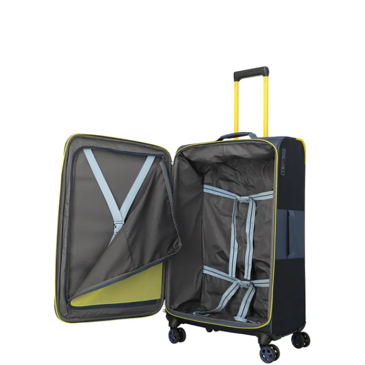 Reistrolleys|Reiskoffers>Travelite Color Craze 4 Wheel Trolley L navy