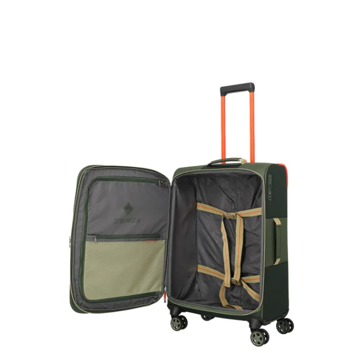 Reistrolleys|Reiskoffers>Travelite Color Craze 4 Wheel Trolley M olive