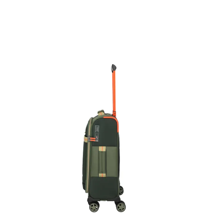 Transavia Trolleys|Ryanair Trolleys>Travelite Color Craze 4 Wheel Cabin Trolley olive
