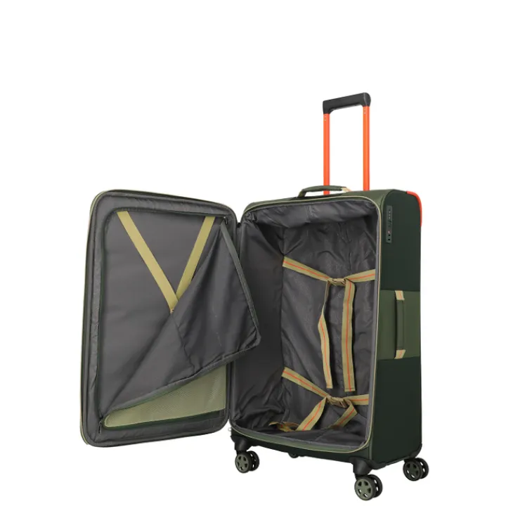 Reistrolleys|Reiskoffers>Travelite Color Craze 4 Wheel Trolley L olive