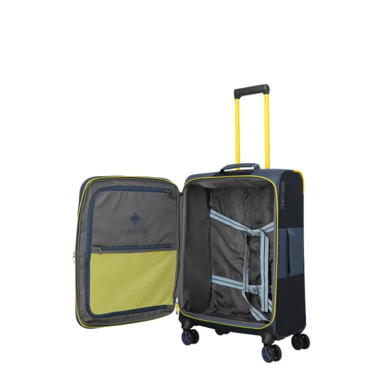 Reistrolleys|Reiskoffers>Travelite Color Craze 4 Wheel Trolley M navy