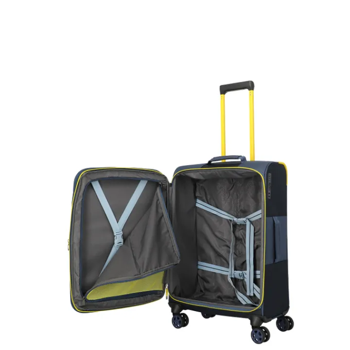 Reistrolleys|Reiskoffers>Travelite Color Craze 4 Wheel Trolley M navy