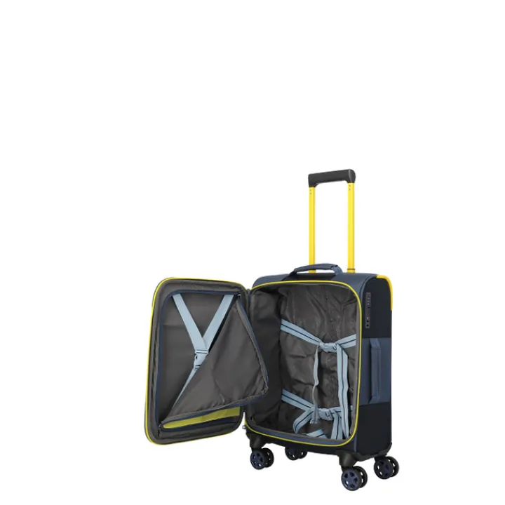 Transavia Trolleys|Ryanair Trolleys>Travelite Color Craze 4 Wheel Cabin Trolley navy