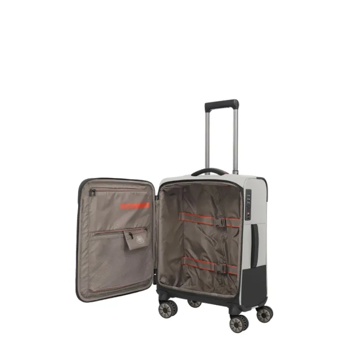 Transavia Trolleys|Ryanair Trolleys>Travelite Crosslite 5.0 4w Trolley S white sand