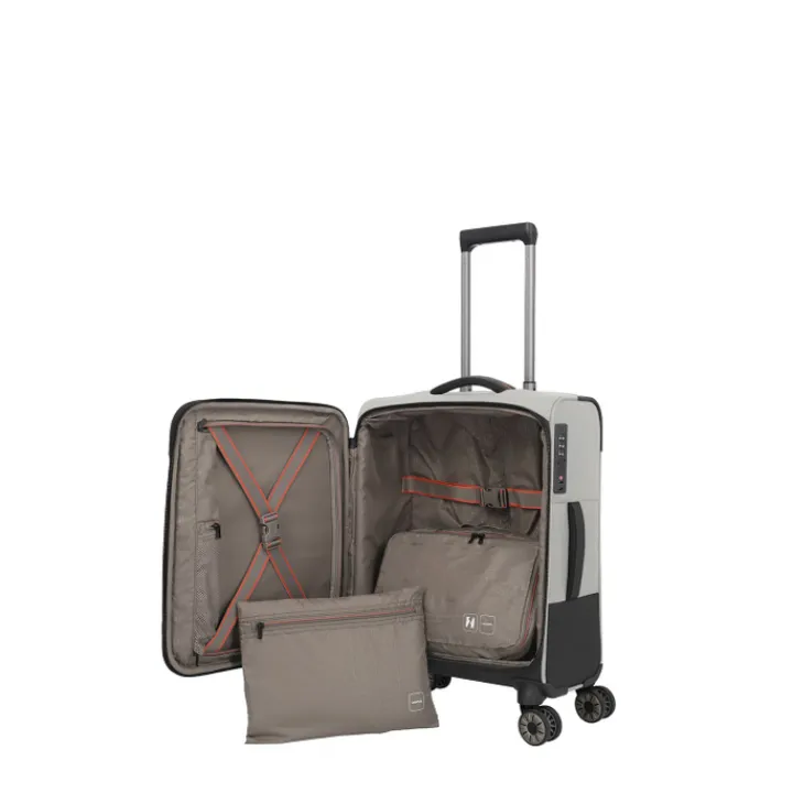 Transavia Trolleys|Ryanair Trolleys>Travelite Crosslite 5.0 4w Trolley S white sand