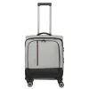Handbagage Koffers|Zachte Koffers>Travelite Crosslite 4 Wheel Cabin Trolley Expandable white sand