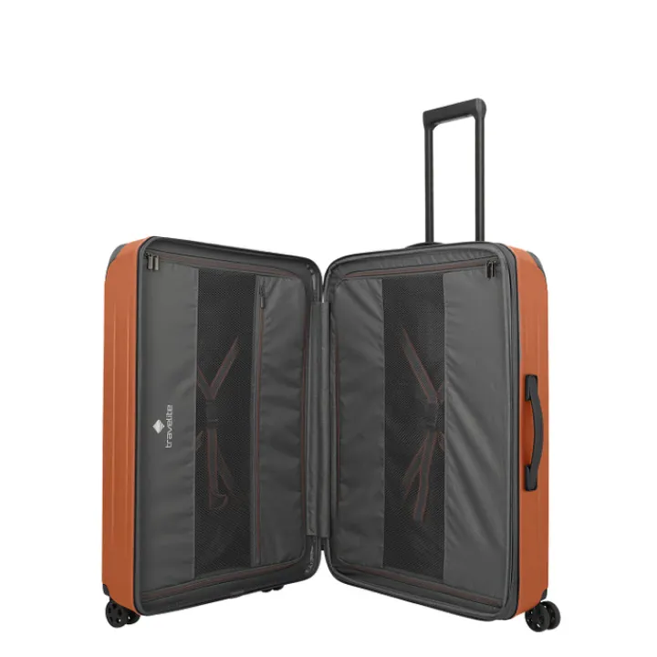 Reistrolleys|Reiskoffers>Travelite Dynamiic 4 Wheel Trolley L amber