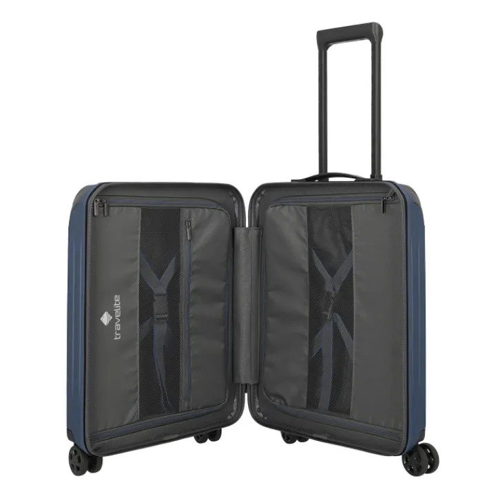 Transavia Trolleys|Ryanair Trolleys>Travelite Dynamiic 4 Wheel Cabin Trolley denim