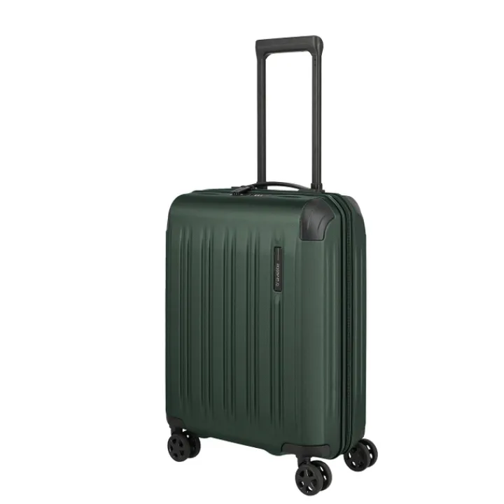 Transavia Trolleys|Ryanair Trolleys>Travelite Dynamiic 4 Wheel Cabin Trolley green