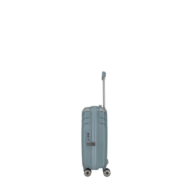 Transavia Trolleys|Ryanair Trolleys>Travelite Elvaa 4 Wiel Trolley S bluegrey