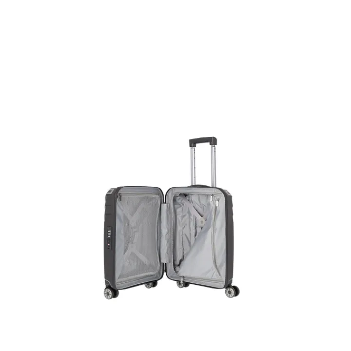 Transavia Trolleys|Ryanair Trolleys>Travelite Elvaa 4 Wiel Trolley S black