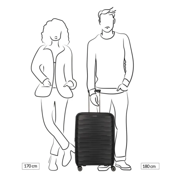 Reistrolleys|Reiskoffers>Travelite Mooby 4w Trolley M black