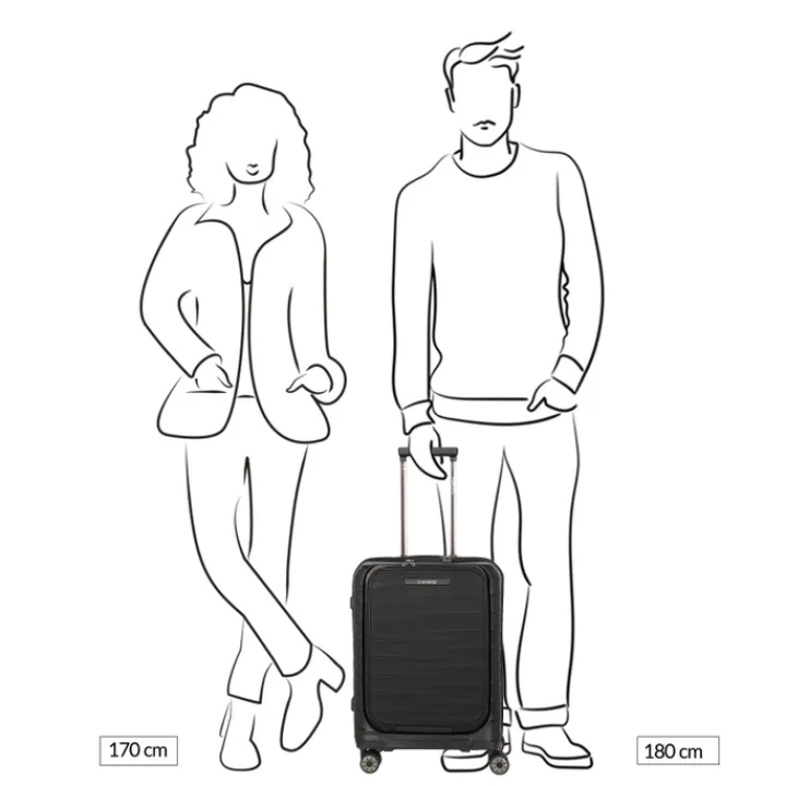 Transavia Trolleys|Laptop Trolleys>Travelite Mooby 4w Trolley S Frontpocket blue