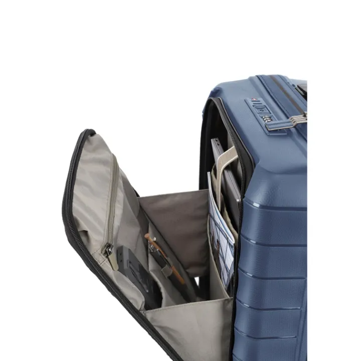 Transavia Trolleys|Laptop Trolleys>Travelite Mooby 4w Trolley S Frontpocket blue