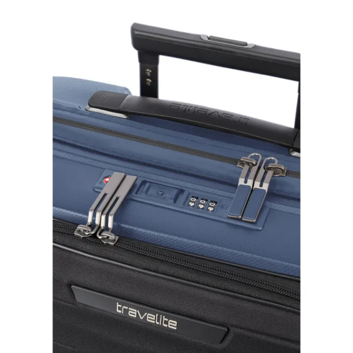 Transavia Trolleys|Laptop Trolleys>Travelite Mooby 4w Trolley S Frontpocket blue