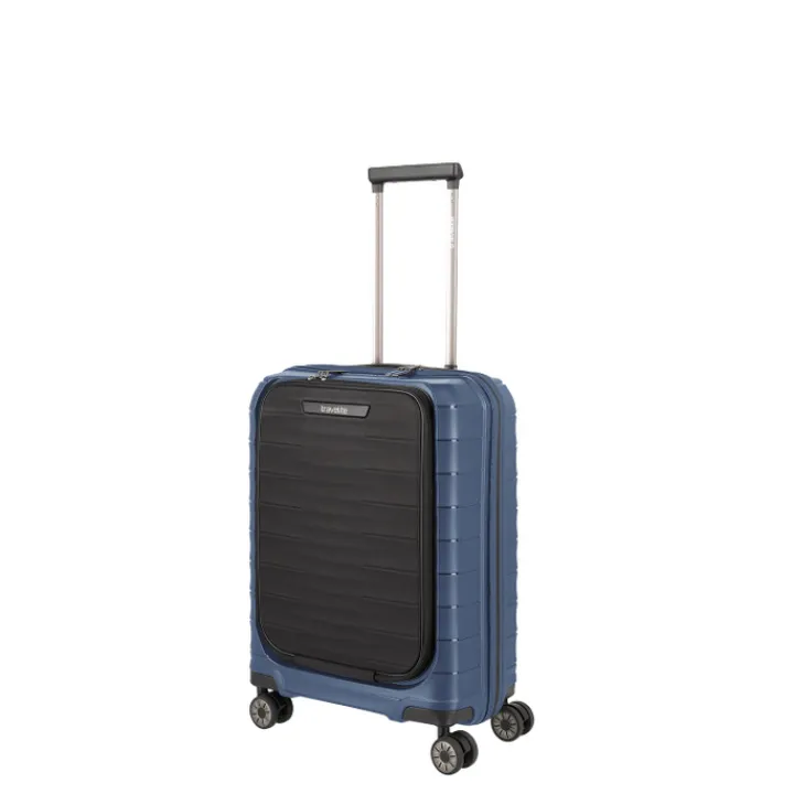 Transavia Trolleys|Laptop Trolleys>Travelite Mooby 4w Trolley S Frontpocket blue