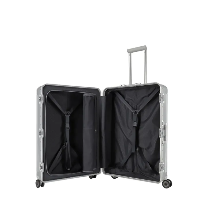 Reistrolleys|Reiskoffers>Travelite Next 2.0 Aluminium 4w Trolley L silver