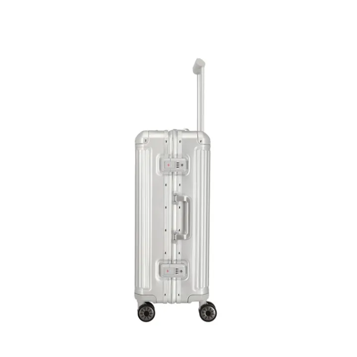 Reistrolleys|Reiskoffers>Travelite Next 2.0 Aluminium 4w Trolley M silver