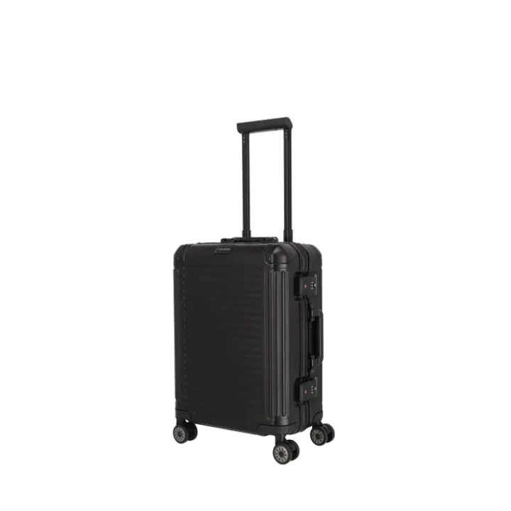 Handbagage Trolleys|Reistrolleys>Travelite Next 2.0 Aluminium 4w Trolley S black matt