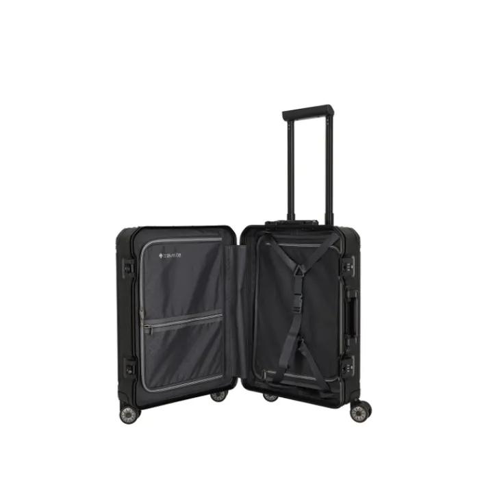 Handbagage Trolleys|Reistrolleys>Travelite Next 2.0 Aluminium 4w Trolley S black matt