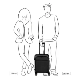 Transavia Trolleys|Handbagage Trolleys>Travelite Next 2.0 Aluminium 4 Wiel Trolley S with Frontpocket silver