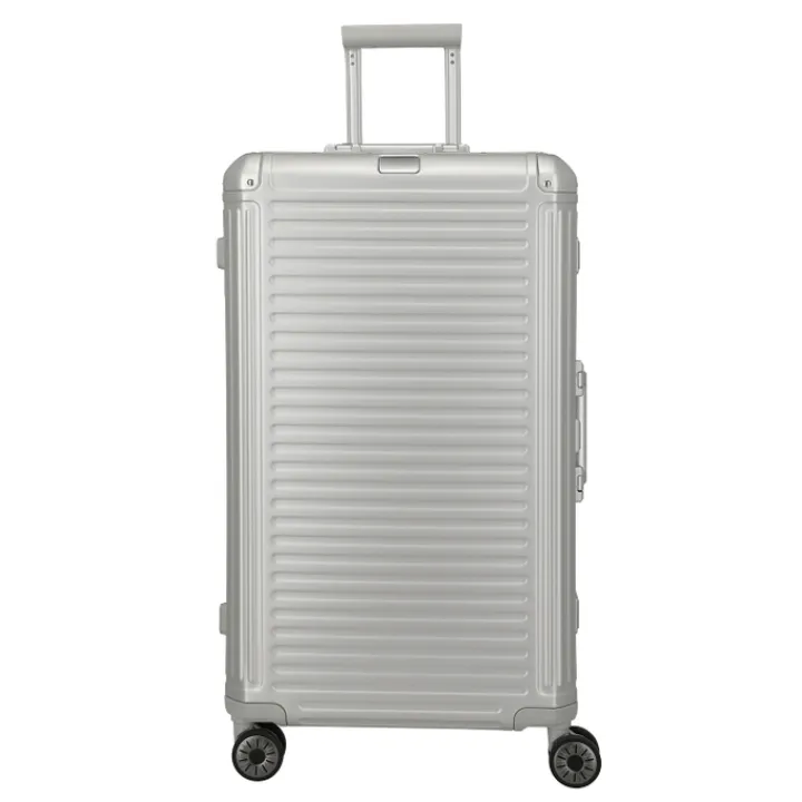 Reistrolleys|Reiskoffers>Travelite Next 4 Wheel Trunk L silver