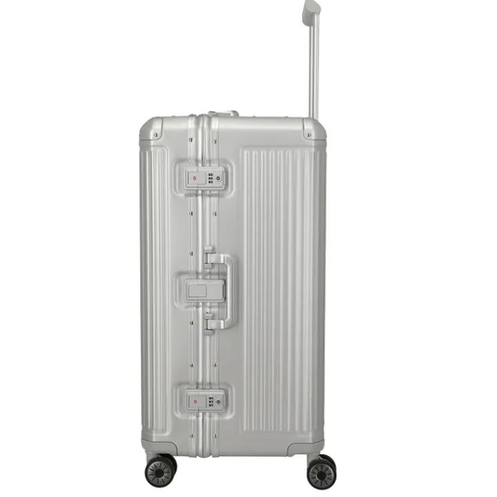 Reistrolleys|Reiskoffers>Travelite Next 4 Wheel Trunk L silver