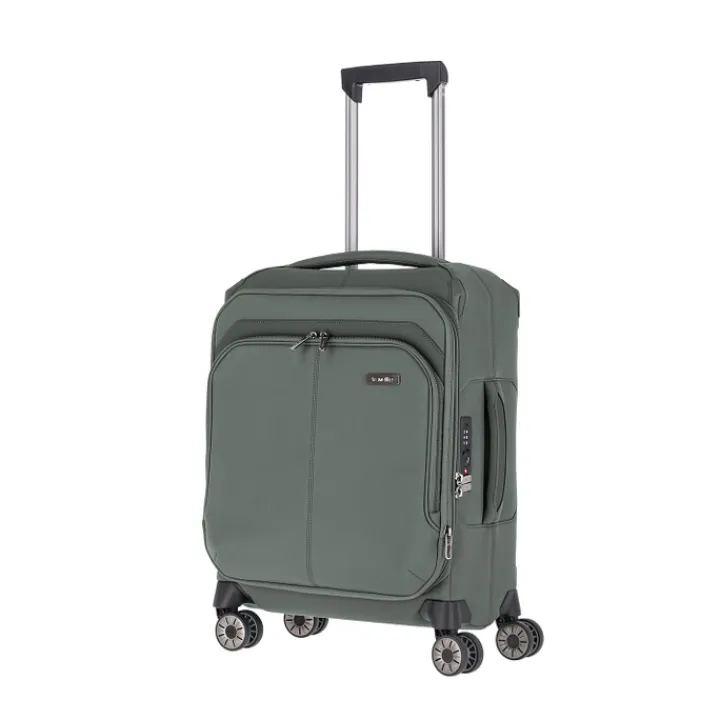 Transavia Trolleys|Handbagage Trolleys>Travelite Priima 4w Trolley S Exp. olive