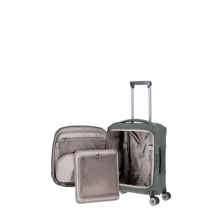 Transavia Trolleys|Handbagage Trolleys>Travelite Priima 4w Trolley S Exp. olive