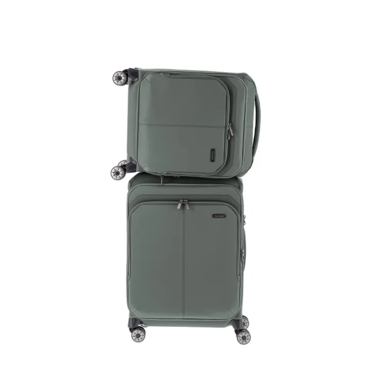Transavia Trolleys|Handbagage Trolleys>Travelite Priima 4w Trolley S Exp. olive