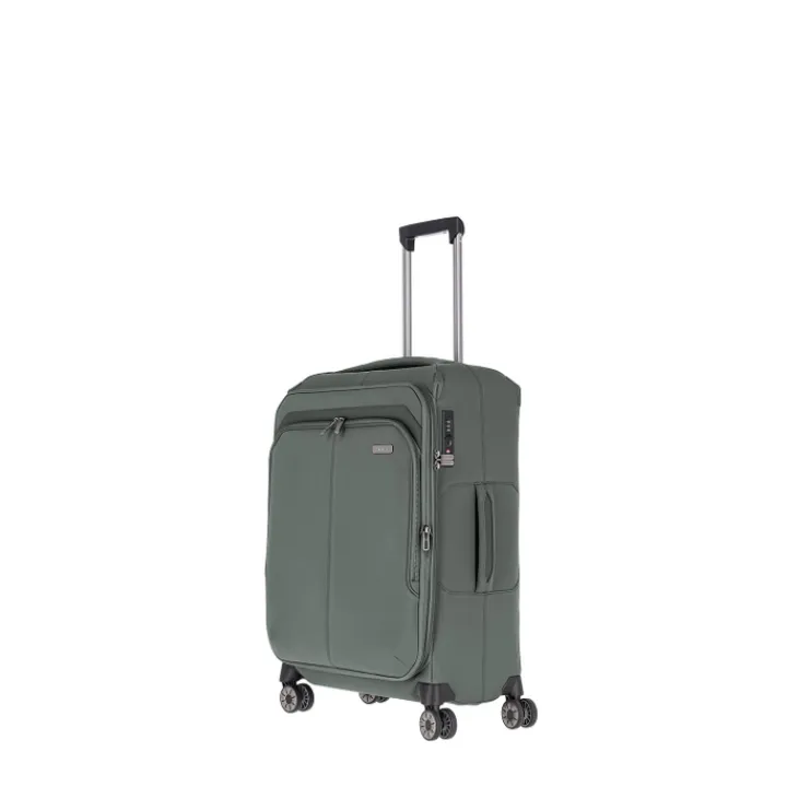 Reistrolleys|Reiskoffers>Travelite Priima 4w Trolley M Exp. olive