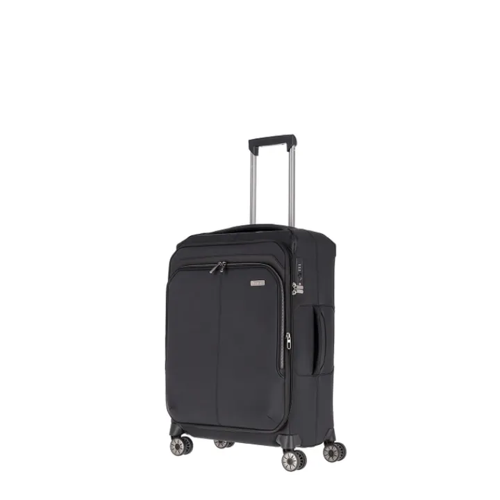 Reistrolleys|Reiskoffers>Travelite Priima 4w Trolley M Exp. black