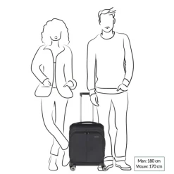 Transavia Trolleys|Handbagage Trolleys>Travelite Priima 4w Trolley S Exp. black