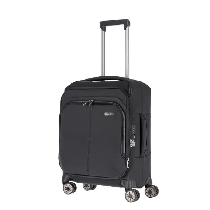 Transavia Trolleys|Handbagage Trolleys>Travelite Priima 4w Trolley S Exp. black