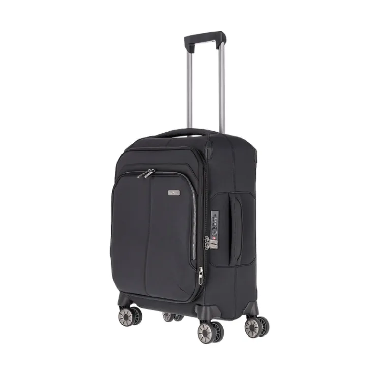 Transavia Trolleys|Handbagage Trolleys>Travelite Priima 4w Trolley S Exp. black