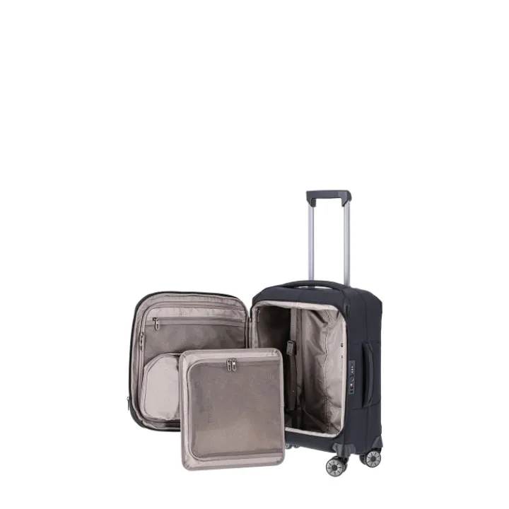 Transavia Trolleys|Handbagage Trolleys>Travelite Priima 4w Trolley S Exp. black