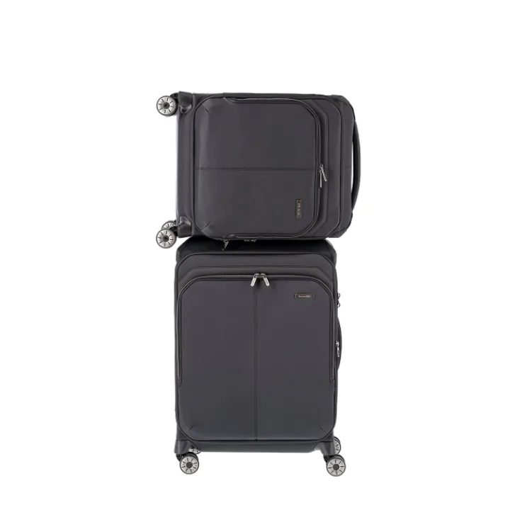 Transavia Trolleys|Handbagage Trolleys>Travelite Priima 4w Trolley S Exp. black
